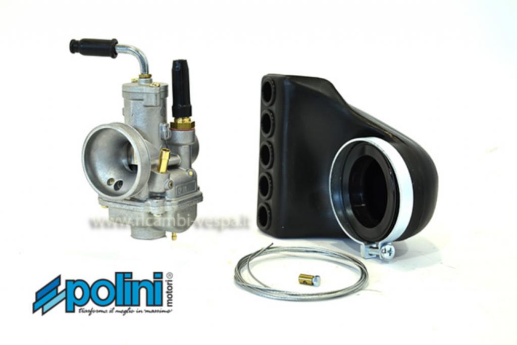 Carburatore Polini CP Ø 19 con filtro e trasmissione aria 
