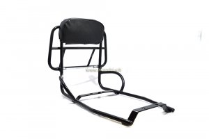 Portapacchi con schienale e maniglie, nero per Vespa PX80-200&#x2F;​PE 