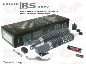 Kit Ammortizzatori Anteriori e posteriori grigio RS per Vespa 125/150/200 PX PE 