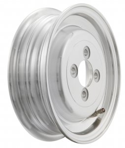 Cerchio ruota piena SIP Tubeless in alluminio lucidato (3.50/8) per Vespa 98/125 V1-15/V30-33/VU /VM/VN/VNA/Hoffmann/VNB/ACMA /150 VL/VB/VBA/VBB 