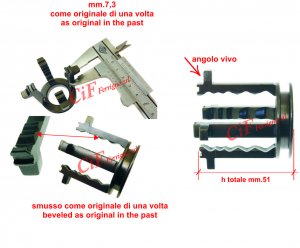 Crocera 4 griffe ( 4 Velocita' ) H51 mm per Vespa 50 Special/125 Primavera ET3 