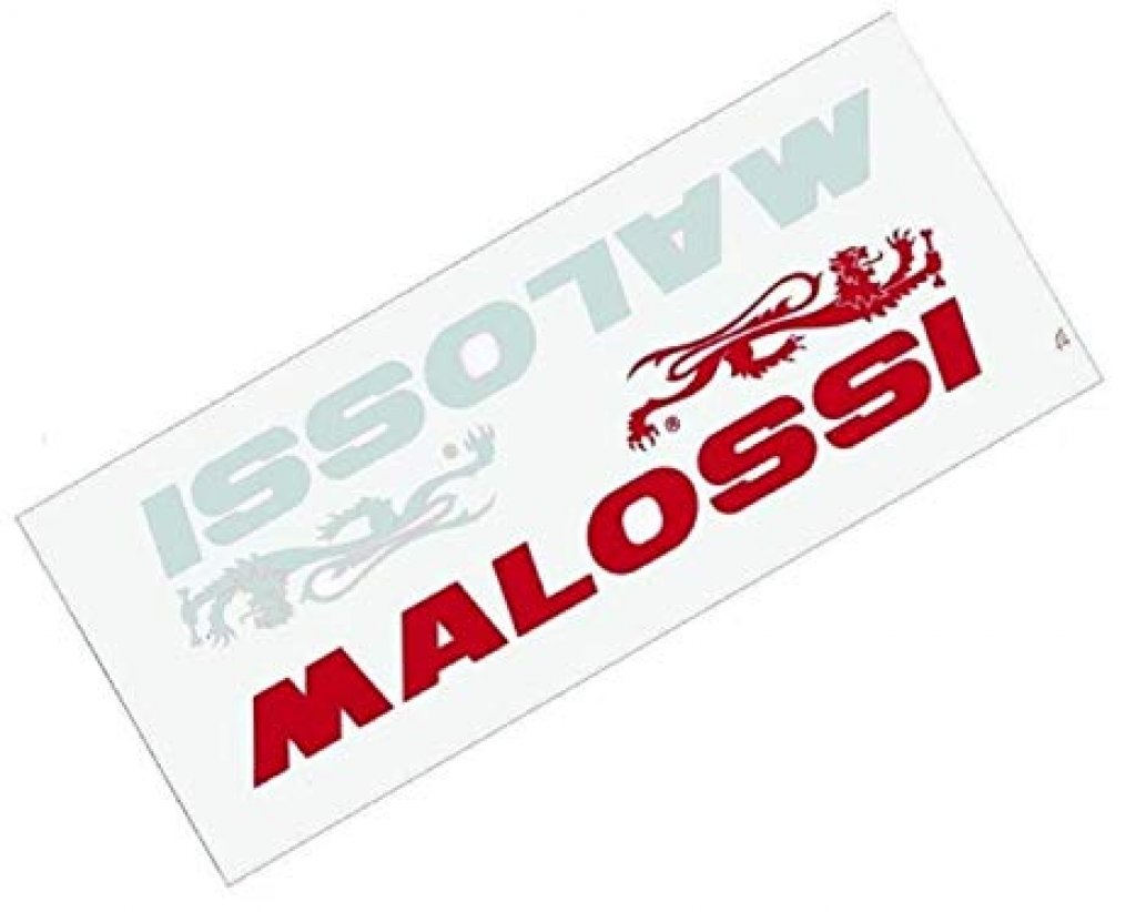 Adesivo Malossi Rosso e bianco 130x30mm 
