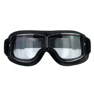 Occhiale casco CGM &quot;California&quot;  vintage di colore nero con lente trasparente 