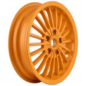 Cercio ruota anteriore e posteriore SIP in alluminio di colore arancione per Vespa 125/200/300 GTS-GT-GTS Super 