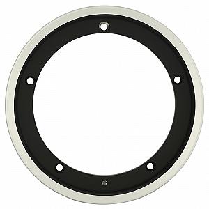 Cerchio tubeless in alluminio di colore nero con bordo lucidato 