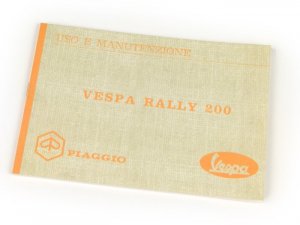 Libretto uso e manutenzione per Vespa 200 Rally VSE1T 