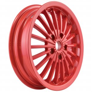 Cercio ruota anteriore e posteriore SIP in alluminio di colore rosso per Vespa 125/200/300 GTS-GT-GTS Super 