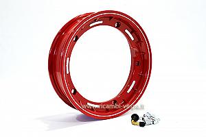 Cerchio tubeless in Alluminio di colore Rosso per Vespa 125/50/200 PX-PE 