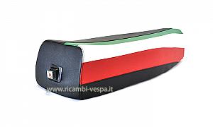 Sella completa di colore nero con bandiera Italiana 