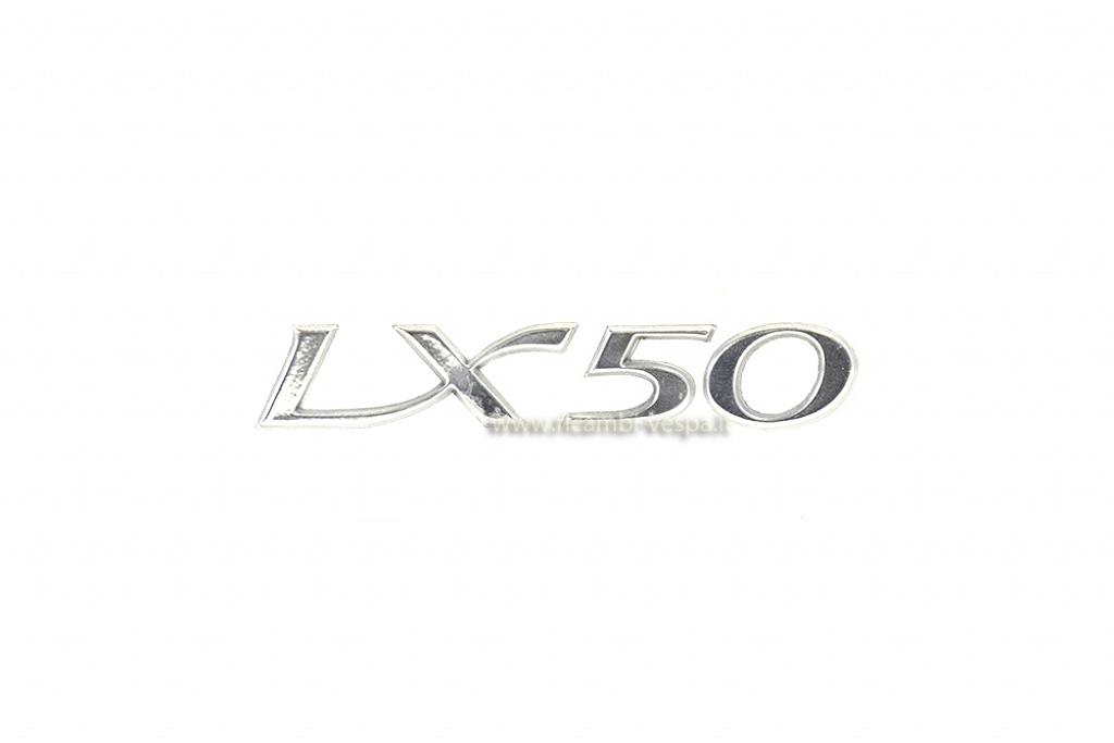 Targhetta LX 50 cromata per cofano destro 