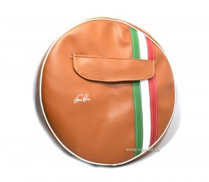 Copriruota di scorta di colore Marrone con tricolore per Vespa 50 V5A1T N&#x2F;L&#x2F;R-Special V5A2&gt;3T-V5B3T 