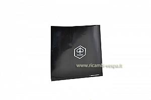 Borsa porta attrezzi in plastica di colore nero con serigrafia 