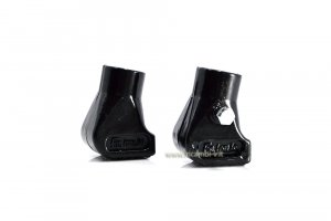Coppia piedini in alluminio Nero per Vespa PK&#x2F;125&#x2F;150&#x2F;200 PX-PE 
