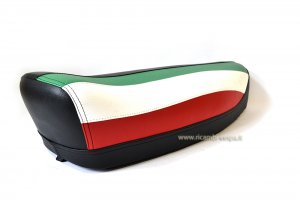 Sella completa di colore Nero con bandiera ITALIANA per Vespa 50&#x2F;90&#x2F;125 Special-Primavera-ET3 