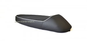 Sella completa sport di colore nero per Vespa 80/125/150/200 VNB-VBB-VBA-Super-Sprint-GT-GTR-GL-PX 