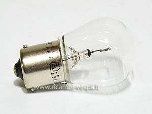 Lampada monoluce 12V-21W zoccolo: BA15s freccia per Vespa 125/150/200/ PX/​T5/​Cosa/​MY 