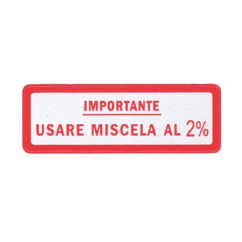 Adesivo usare Miscela al 2% di colore rosso per Vespa 125 VNB/​150 VBA/​VBB/​GL 