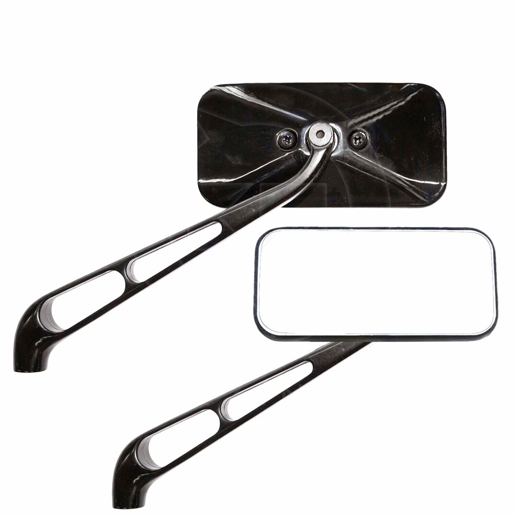 Specchio retrovisore in metallo di colore nero (SX/DX) per Vespa 50/90/125/150/180/200 