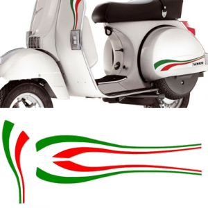 Kit serie fregi adesivi scudo cofani VESPA PX 150° Anniversario Unità d'Italia 125 150 200 Anniversary Celebrazione 