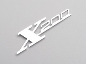 Targhetta scudo X 200 per Lambretta 200 Special-SX 