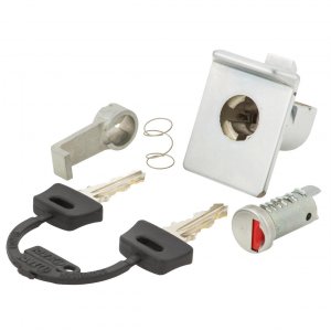 Kit serratura bauletto ZADI cromata per Vespa PX80-200E Lusso&#x2F;​'98&#x2F;​MY&#x2F;​T5 