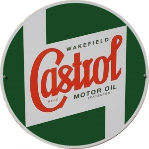 Targa di lamiera pubblicità CASTROL CLASSIC logo 