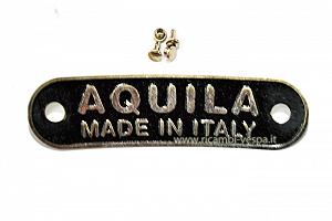 Targhetta  Aquila Made in Italy per coprisella 
