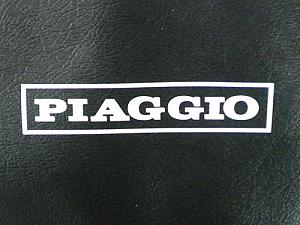 Targhetta Piaggio per selle Biposto 