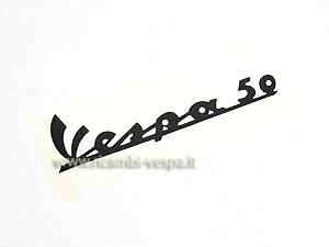 Targhetta Vespa 50 adesiva di colore nero per Vespa 50 N V5A1T 11600 &gt; 