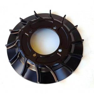 Ventola per volano magnete CNC/RACING VMC in alluminio anodizzato nero 