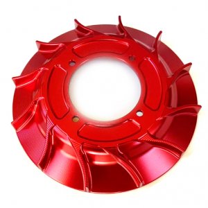 Ventola per volano magnete CNC/RACING VMC in alluminio anodizzato rosso 
